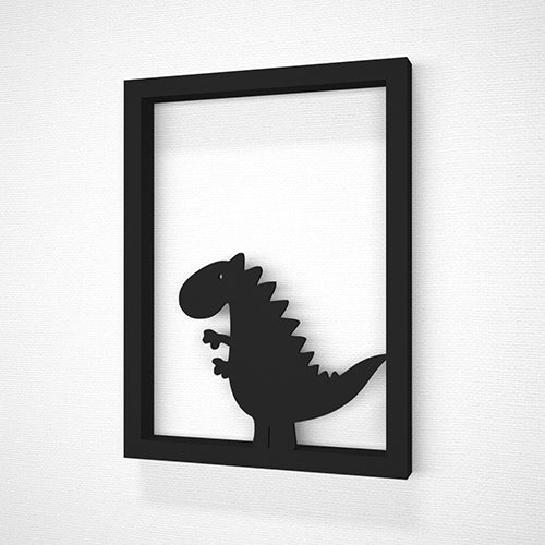 Cuadro decorativo Baby T- Rex mdf