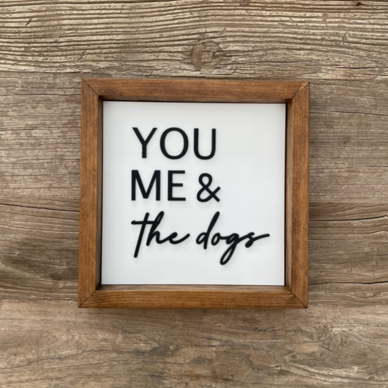 Cuadro 3D YOU ME & the dogs 25x25 cm