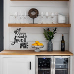 Frase pegable cocina  All you need is love and Wine