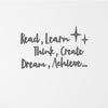 Letras decorativas Read, Learn, Think, Create... MFD