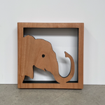 Cuadro decorativo Baby Elefante Madera Ocume